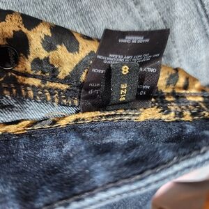 Leopard Print Denim Jeans